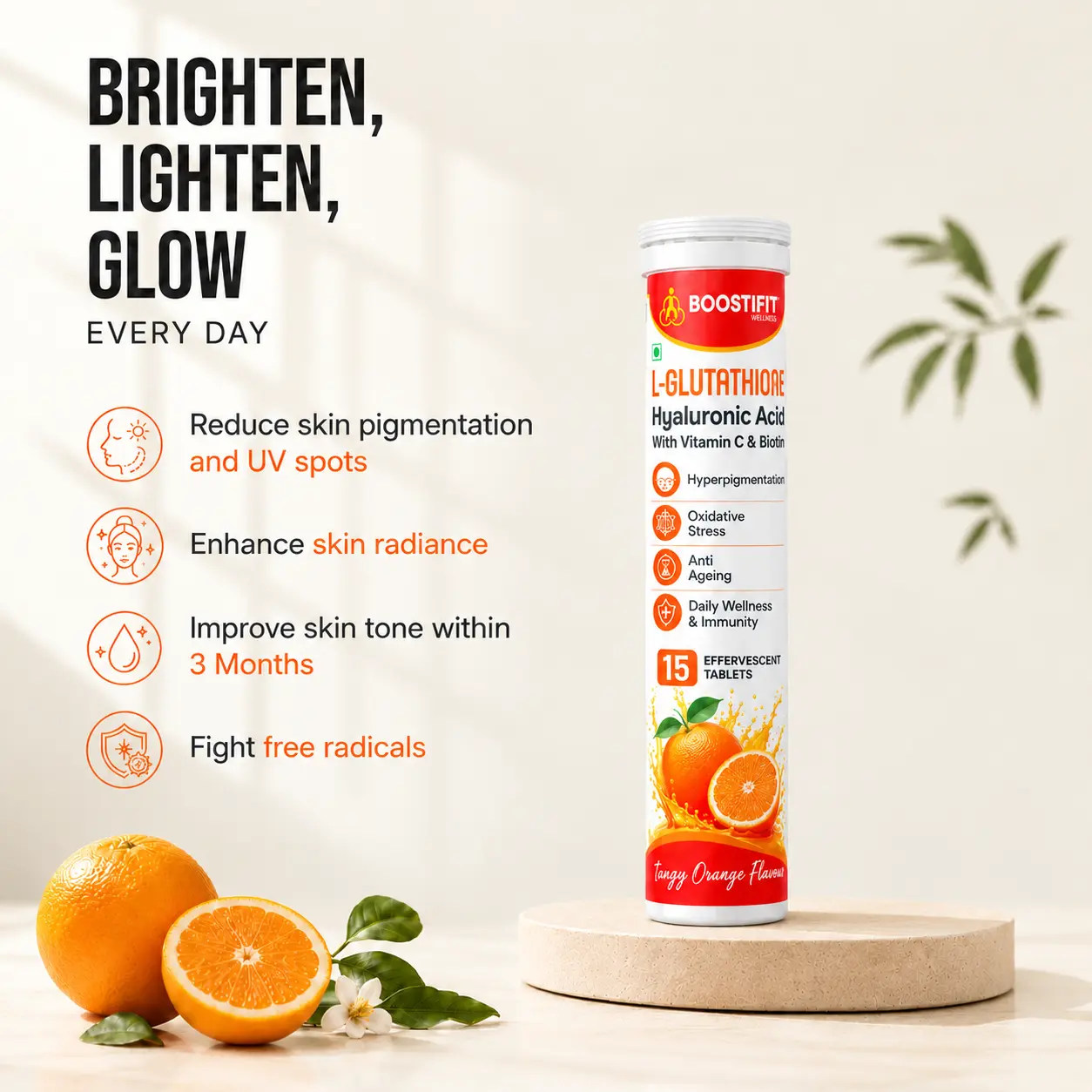 Boostifit L-Glutathione blend product display artwork supplied by the brand